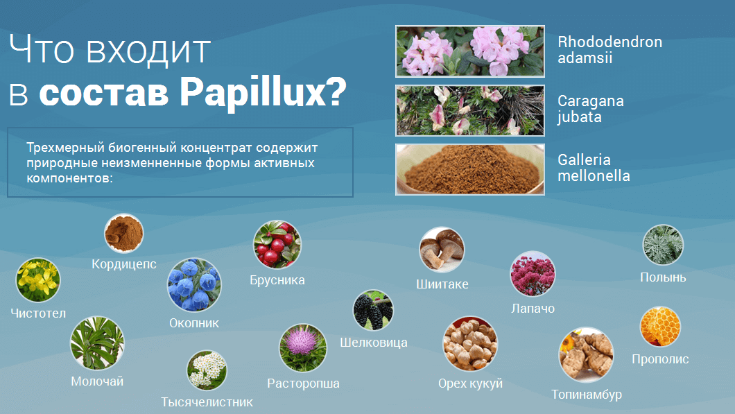 Papillux - засіб від папілом і бородавок. Принцип дії. Склад крапель. Інструкція по застосуванню. Переваги та протипоказання